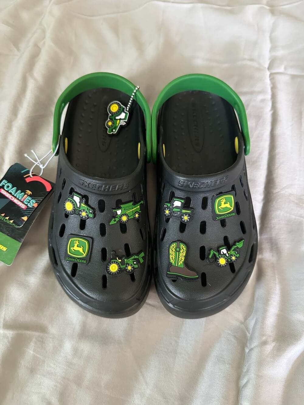 John Deere Skechers Foamies Clogs Black